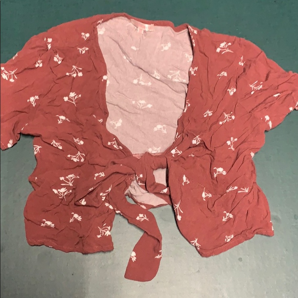 Cropped Tie Shirt